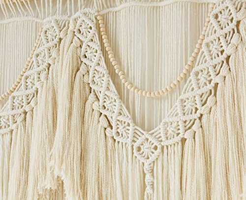 Extra Large Macrame Wall Hanging 75" x 35" Boho Hand-Woven Cotton Decor