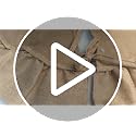 24-Inch Mini Burlap Christmas Tree Skirt with Ruffled Edge, Rustic Tabletop Decor
