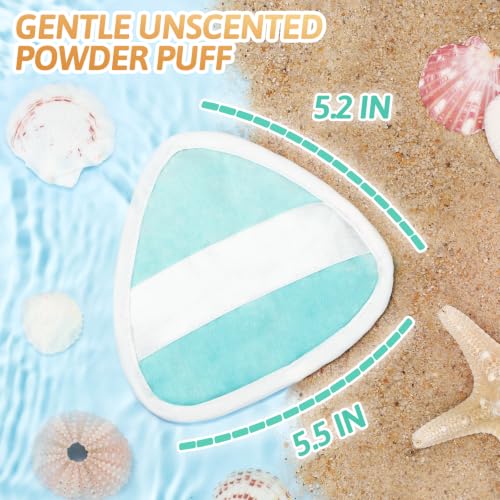 famichan Triangle Sand Remover Powder Puff - Beach & Vacation Essential