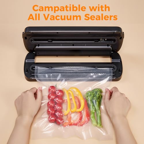 Heavy Duty Vacuum Sealer Rolls 11" x 50' (2 Pack) - BPA-Free Food Storage Bags