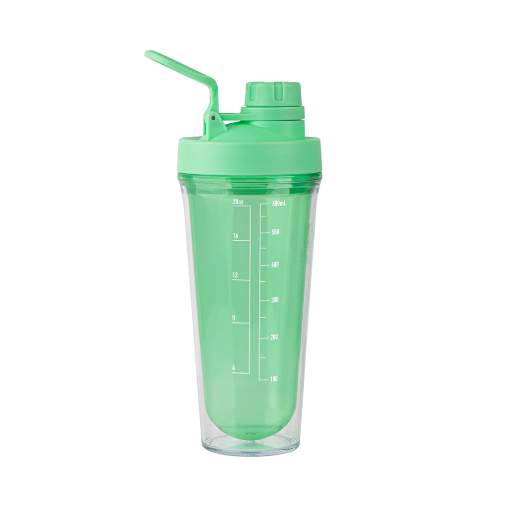 Takeya Protein Shaker - BPA-Free Plastic Bottle with Leak-Proof Spout Lid - Easy Carry for Gym & More - Dishwasher-Safe Reusable Bottle with Spout Lid - 24 oz, Pistachio Green (Pack of 4)