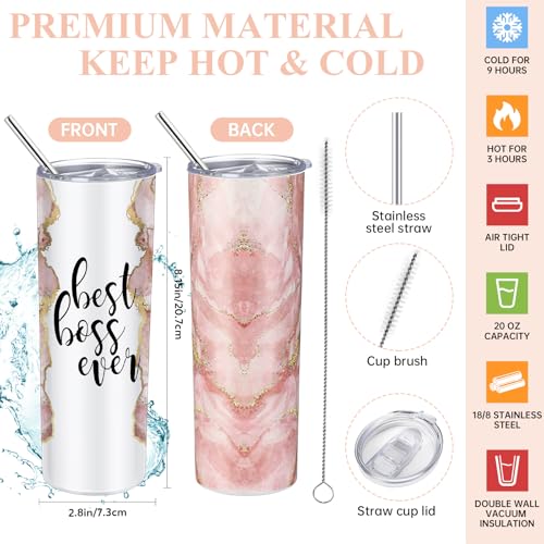 Domensi 6 Pcs Boss Day Gifts for Women – Classic / Pink