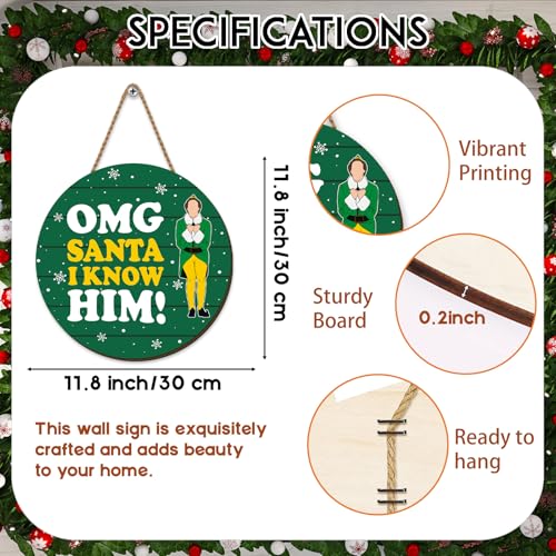 12x12 Inch Christmas Wreath Wall Decor for Holiday Home Decoration