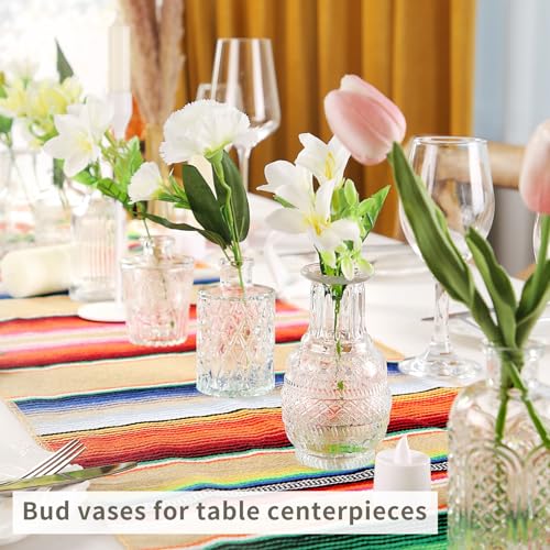 Clear Glass Bud Vases Bulk Set of 30 - Small Vases for Centerpieces