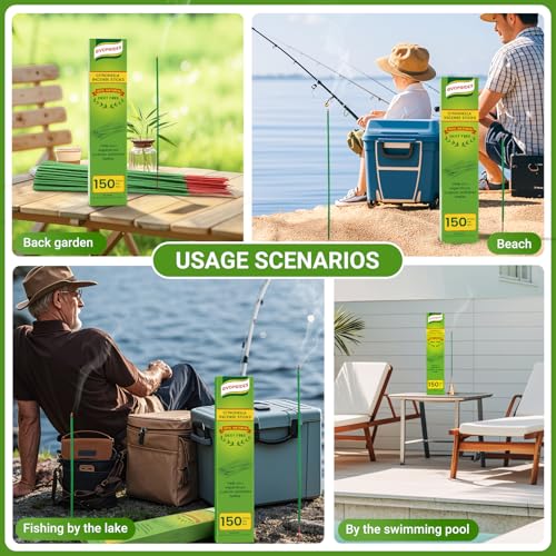 Natural Citronella Incense Sticks - Plant-Based Essential Oil Blend - 150 Pcs