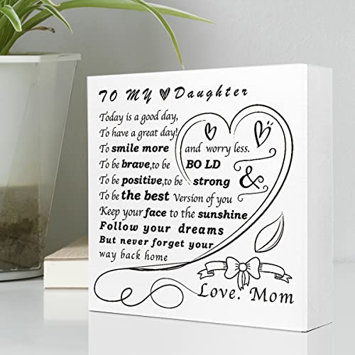 Follow Your Dreams Wooden Plaque Sign - Daughter Gift from Mom, Home Office Decor