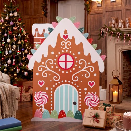 4 ft Gingerbread House Cardboard Cutout Standee for Christmas Decor