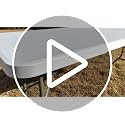 6ft Heavy Duty Folding Table - Portable Fold-in-Half Utility Table