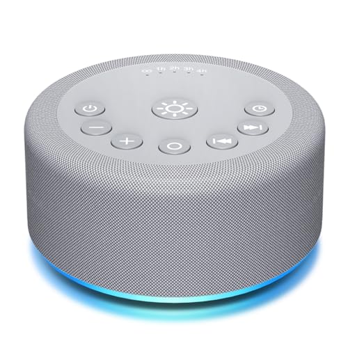 White Noise Sound Machine with 12 Color Night Lights - 30 Soothing Sounds & 5 Timers