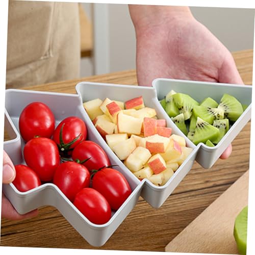 Christmas Tree Snack Serving Trays - Set of 2 Holiday Plastic Platters