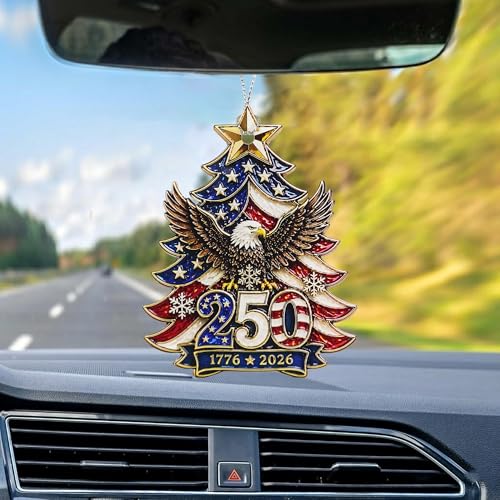 USA 250th Anniversary Christmas Ornament - Patriotic Eagle Tree Decor