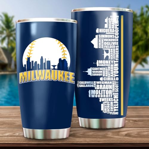 Milwaukee Skyline 20 Oz Tumbler with Lid – Insulated Stainless Steel Travel Mug