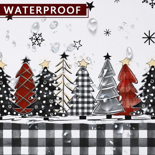 Roszwtit Christmas Round Tablecloth 60x60 Inches - Holiday Home Decor, Model: Christmas Tablecloth-03