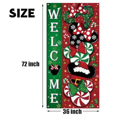 Christmas Door Cover 71x35 Inch Holiday Party Decor for Home & Events