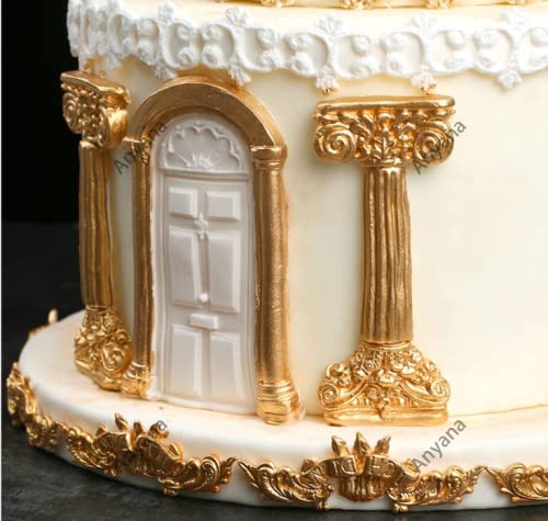 Anyana 3D Roman Column Greek marble Pillar mould cake Fondant gum paste mold for Sugar paste gumpaste cupcake decorating topper decoration sugarcraft sugar biscuit decor