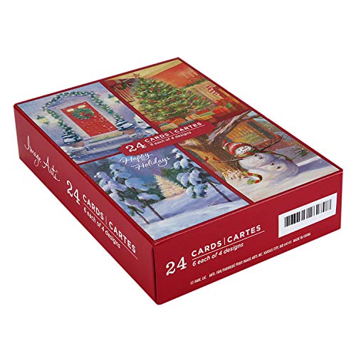 Hallmark Christmas Greeting Cards Assortment | 24 Holiday Cards with Envelopes, Glitter Accents