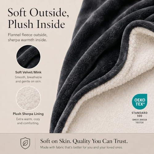 Oversized Wearable Blanket Hoodie, Soft Sherpa Fleece Sweatshirt