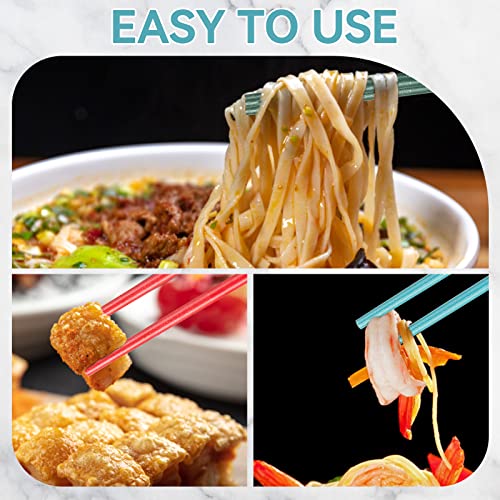 5 Pairs Reusable Fiberglass Chopsticks, 9.5-Inch Dishwasher Safe Set