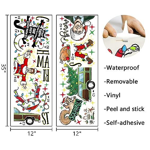 Christmas Vacation Wall Decals Set - Humorous Holiday Wall Stickers for Xmas & Winter Decor