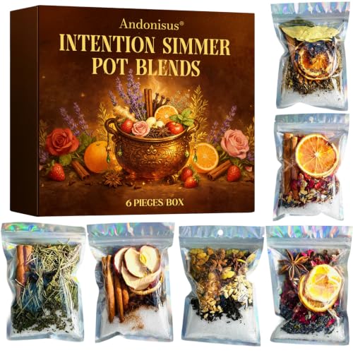 Natural Stovetop Simmer Pot Potpourri Mix - 6 Piece Botanical Blend
