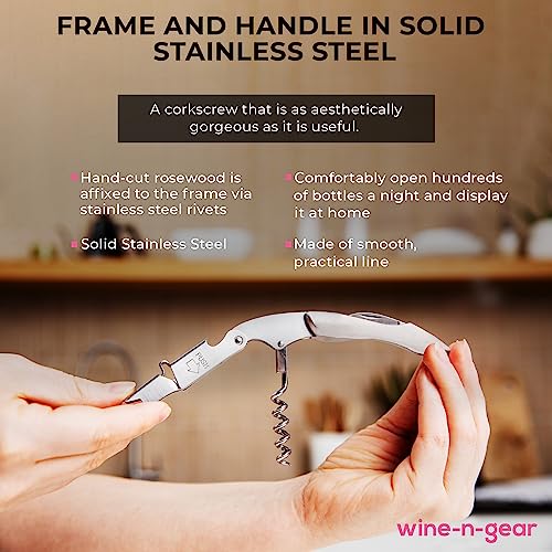 Infun Prestige French Patented Spring-Loaded Double Lever Wine Bottle Opener