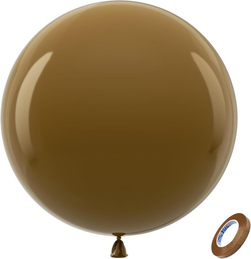 Bezente 36-Inch Brown Giant Balloons - 8 Pack Jumbo Coffee Brown Latex for Parties & Events