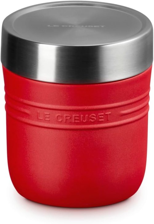 Le Creuset Stainless Steel Food Jar - 16 oz. Portable Container in Cerise Color