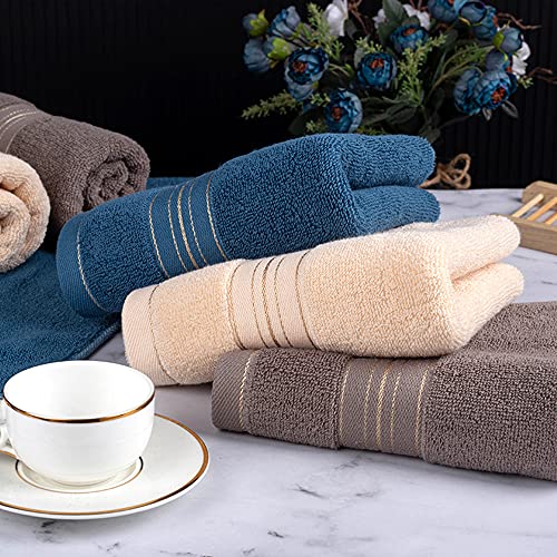 3-Pack Cotton Hand Towels, 13x30 Inch Decorative Absorbent Bath Towel Set