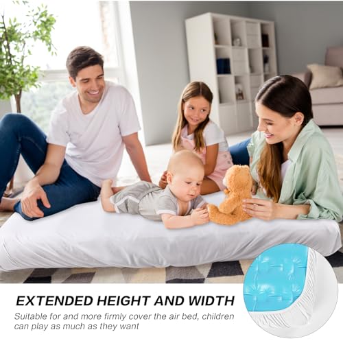 Soft Microfiber Fitted Sheet for Kids Air Mattress, 62 x 35 Inch, White