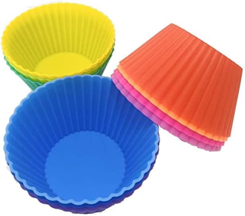 Skiennix Silicone Baking Cups - Reusable Non-Stick Cupcake Liners | 12 Piece Set