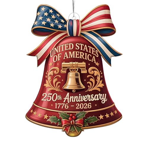 USA 250th Anniversary Liberty Bell Ornament 1776-2026 Patriotic Decor