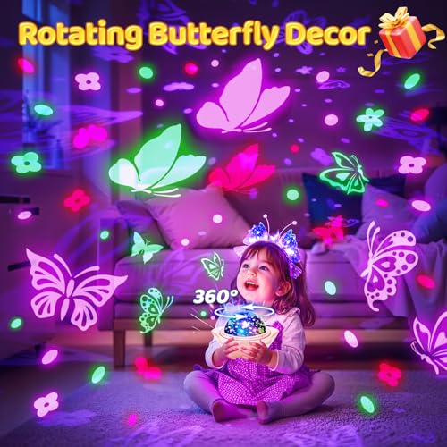 Unicorn Star Night Light Projector for Kids Bedroom - 6 Films & 96 Modes