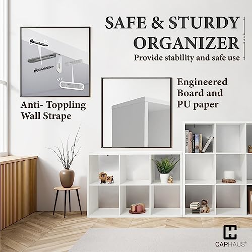 13-Inch Cube Storage Organizer Shelf, Modern Open Bookcase Divider