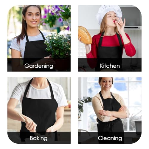 Unisex Kitchen Apron with Extra Long Ties - Durable Polyester Chef Apron