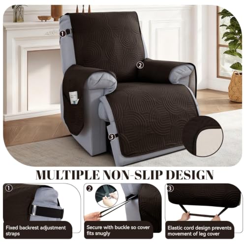 100% Waterproof Recliner Chair Cover with Non-Slip Design