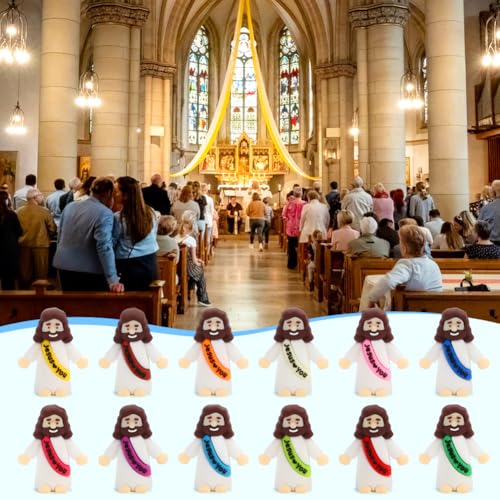 80 Pcs Mini Jesus Figurines - Tiny Religious Pocket Figures for Party Favors