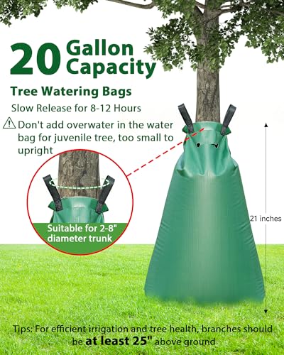 20 Gallon Slow Release Tree Watering Bags (3 Pack) - Drip Irrigation System