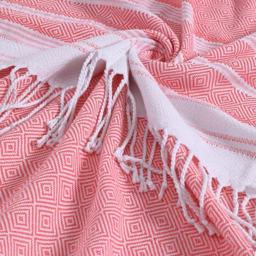 Genovega 6-Pack Oversized Turkish Beach Towels Set - 74"x38" Quick Dry