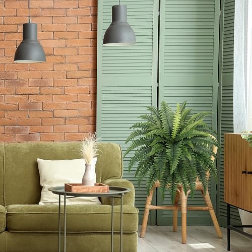 Artificial Boston Ferns 2-Pack - 35" UV-Resistant Faux Outdoor Plants