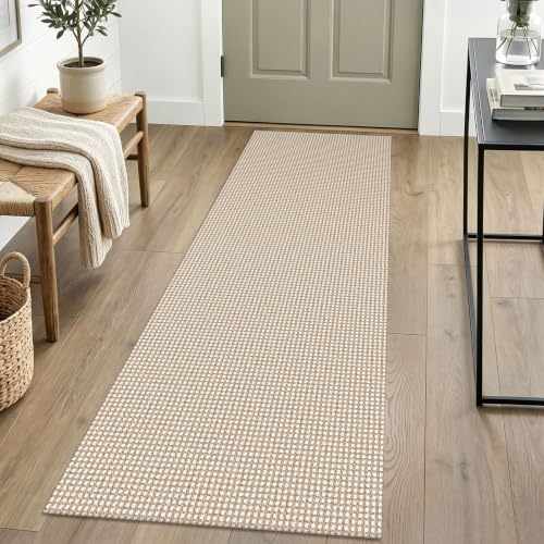 Washable Runner Rug 2x6, Non-Slip Cotton Blend Hallway Carpet for Kitchen