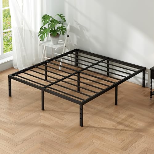 Chroark Metal Platform Bed Frame Queen Size, 14 Inch Heavy Duty Steel