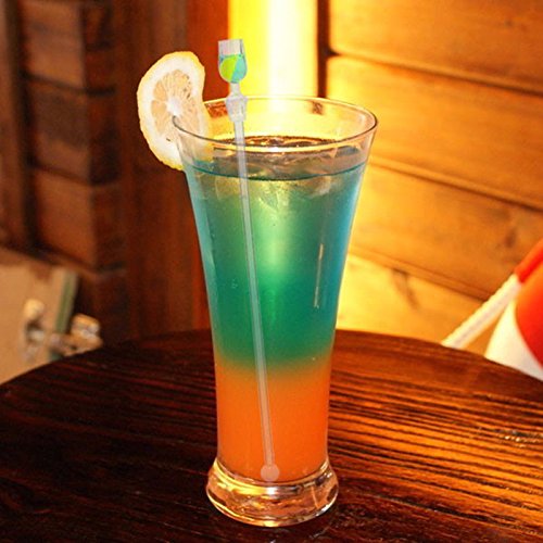 Colorful Cocktail Stir Sticks Set - 10 Acrylic Drink Mixers with Mini Accessories