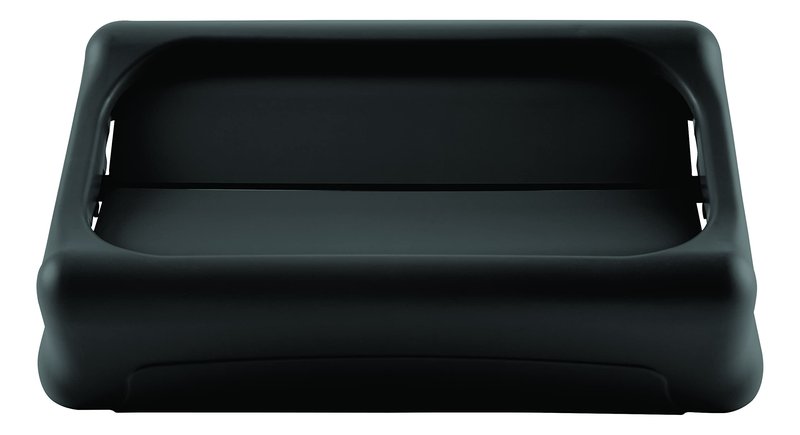 Rubbermaid Commercial Products Slim Jim Trash Can Swing Lid, Black, Plastic, Compatible with 16/23 Gallon Slim Jim Containers/Garbage Can, For Kitchens/Classrooms/Offices/Back of House