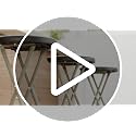 28-Inch Folding Bar Stool, Portable Steel Collapsible Chair with Handle