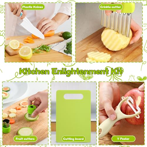 9-Piece Kids Kitchen Knife Set for Real Cooking and Baking