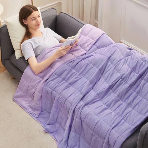 10 lb Weighted Blanket 48x72 Inch Cooling Bed Blanket for All Seasons