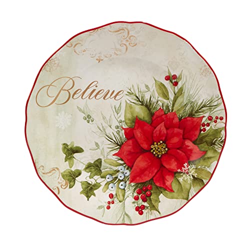 Certified International Winter's Medley Medium 8.5" Salad & Dessert Plates Set of 4