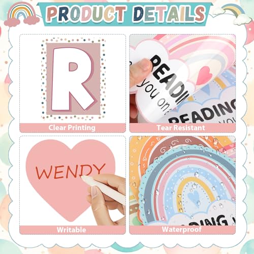 Boho Reading Corner Bulletin Board Set - 32-Piece Classroom Decor Kit