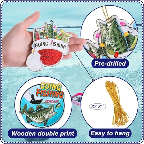Vercraft 40 Pcs Fishing Christmas Ornaments Set - Holiday Tree Decorations