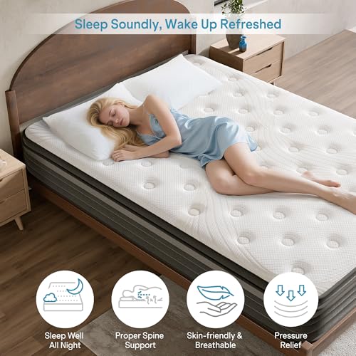 10 Inch Queen Hybrid Mattress in a Box - Medium Firm Pocket Springs